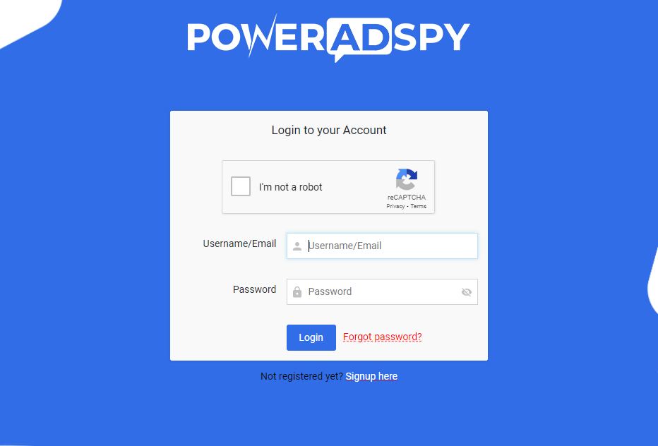  Login-dashboard-PowerAdSpy