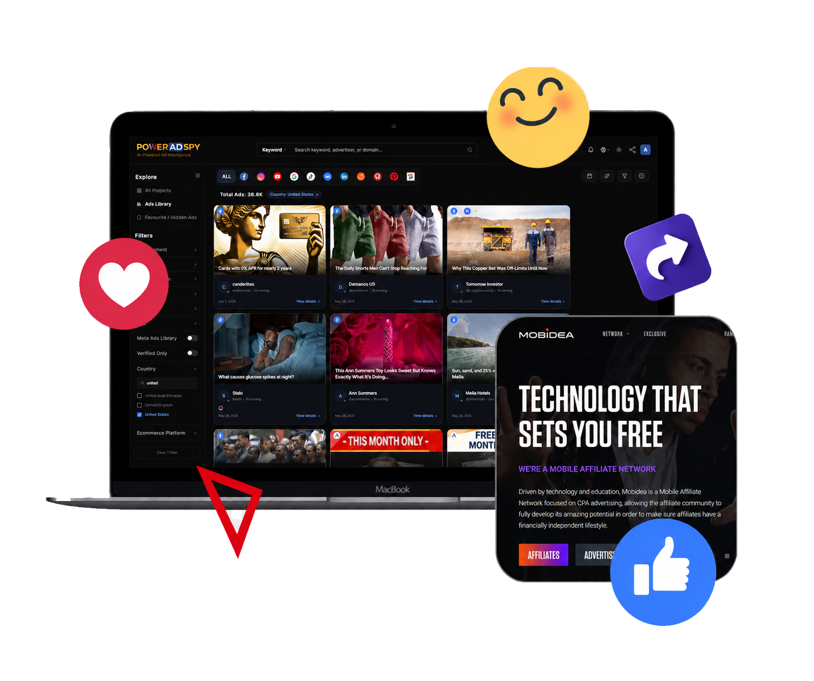 PowerAdSpy Excels As A Superior Native Ad Spy Tool Over Mobidea 2